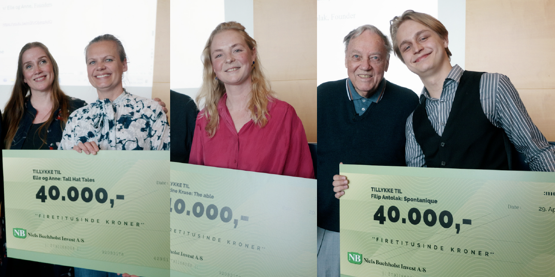 Tillykke til tre nye iværksættere