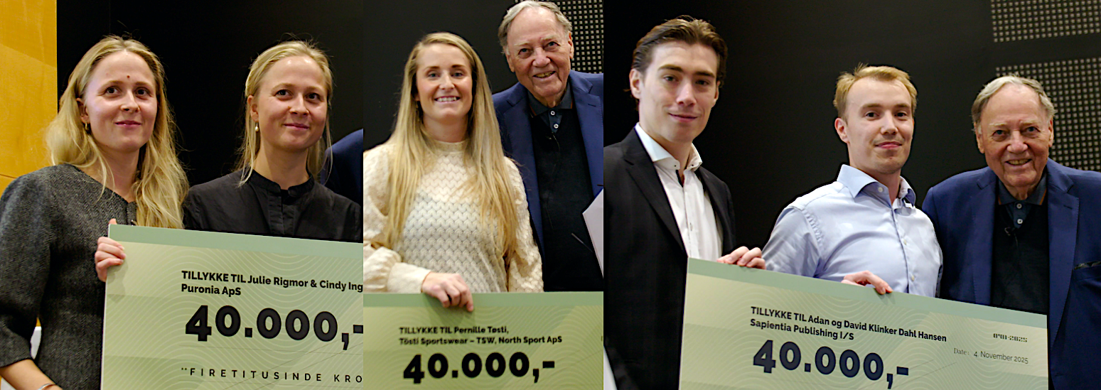 Tre nye iværksættere – med stort potentiale